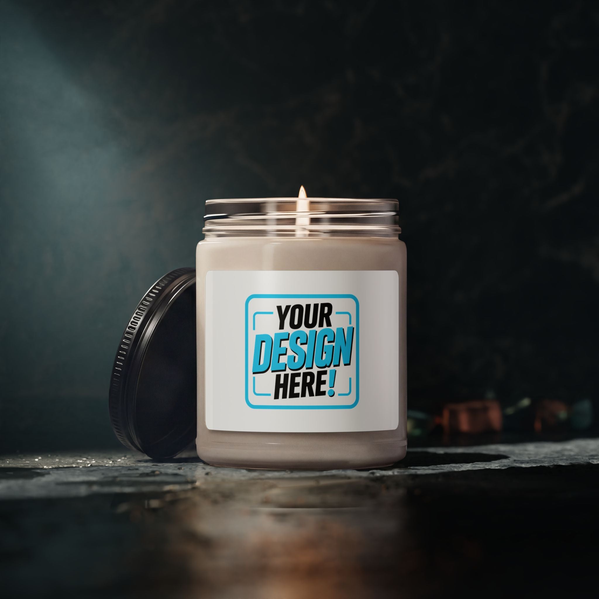 9oz Scented Soy Candle — Modern K Logo Aromatic Jar