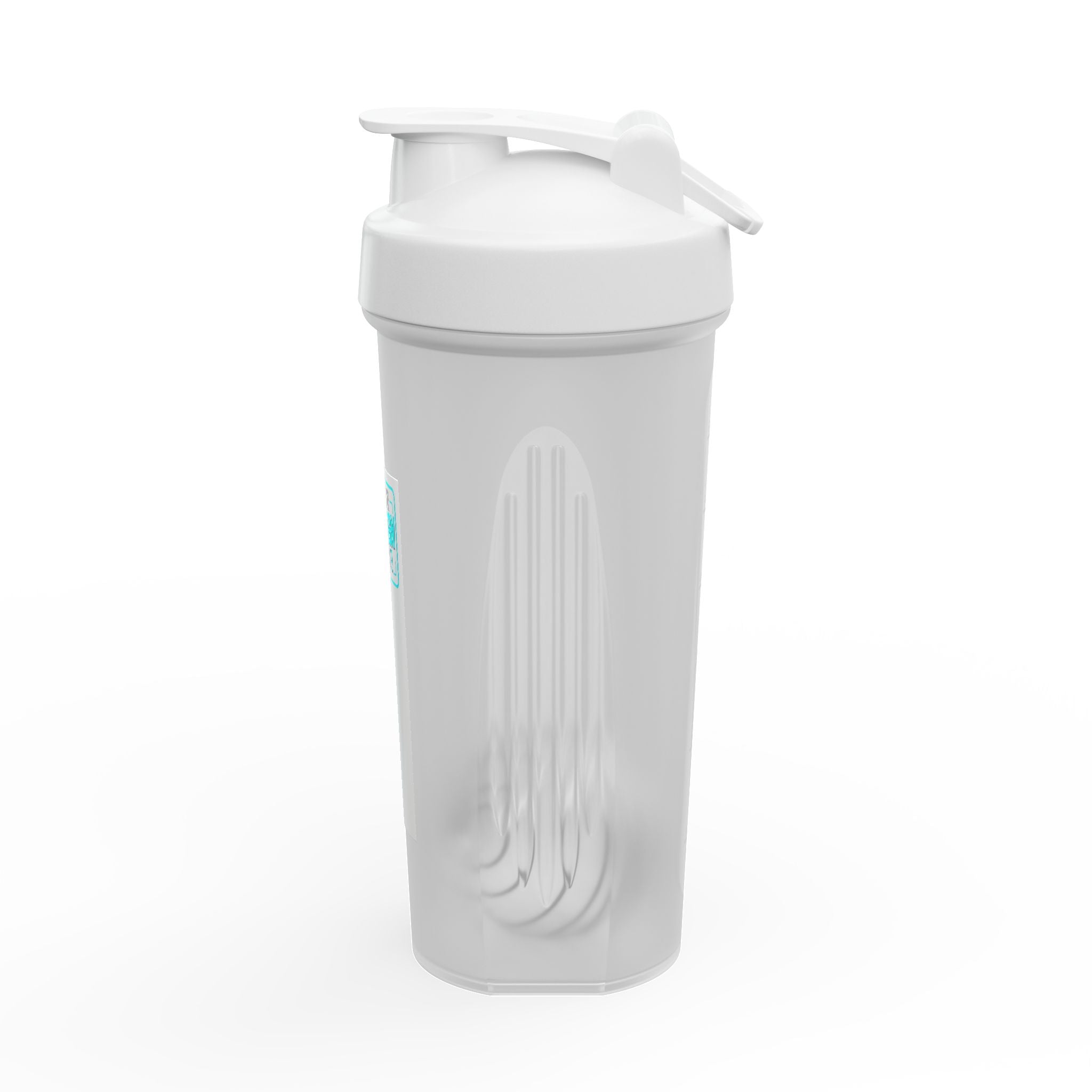 Protein Shaker Bottle with Minimal K Logo & Smiley — Gym Water Bottle