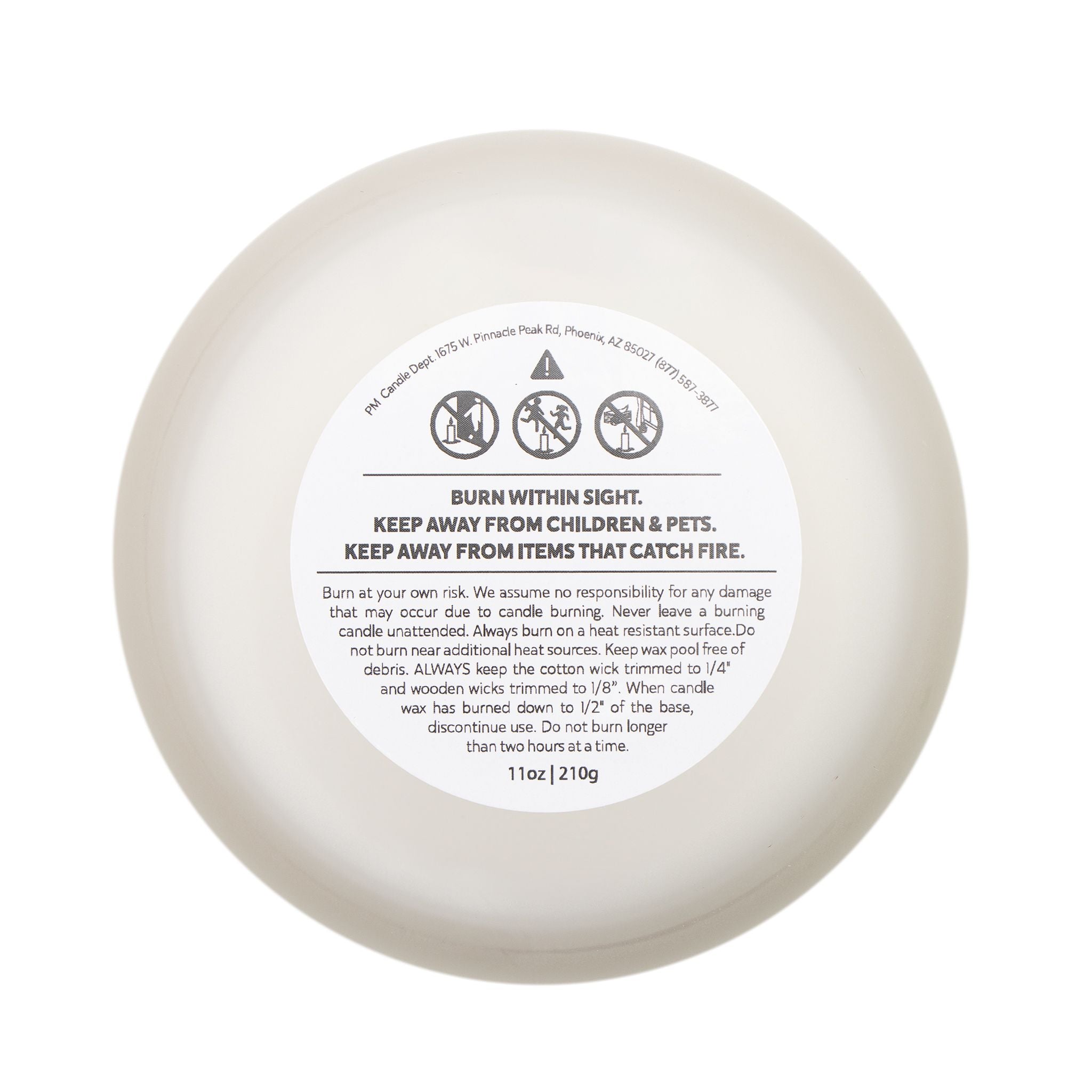 Frosted Glass Candle — 11oz