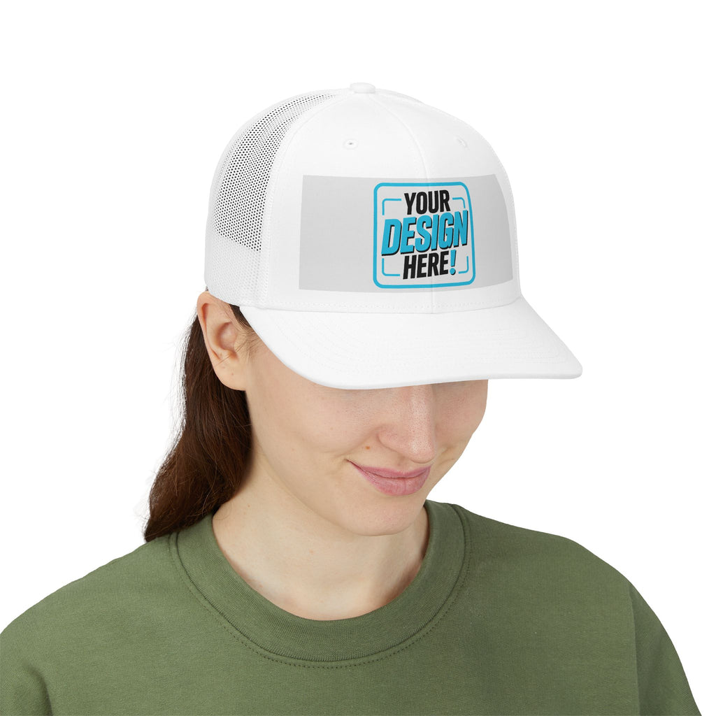 White Trucker Snapback Cap
