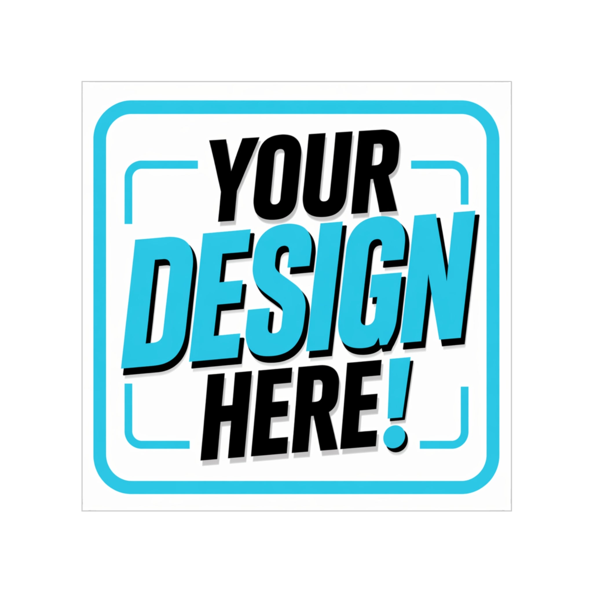 Transparent Outdoor Stickers, Square, 1pc