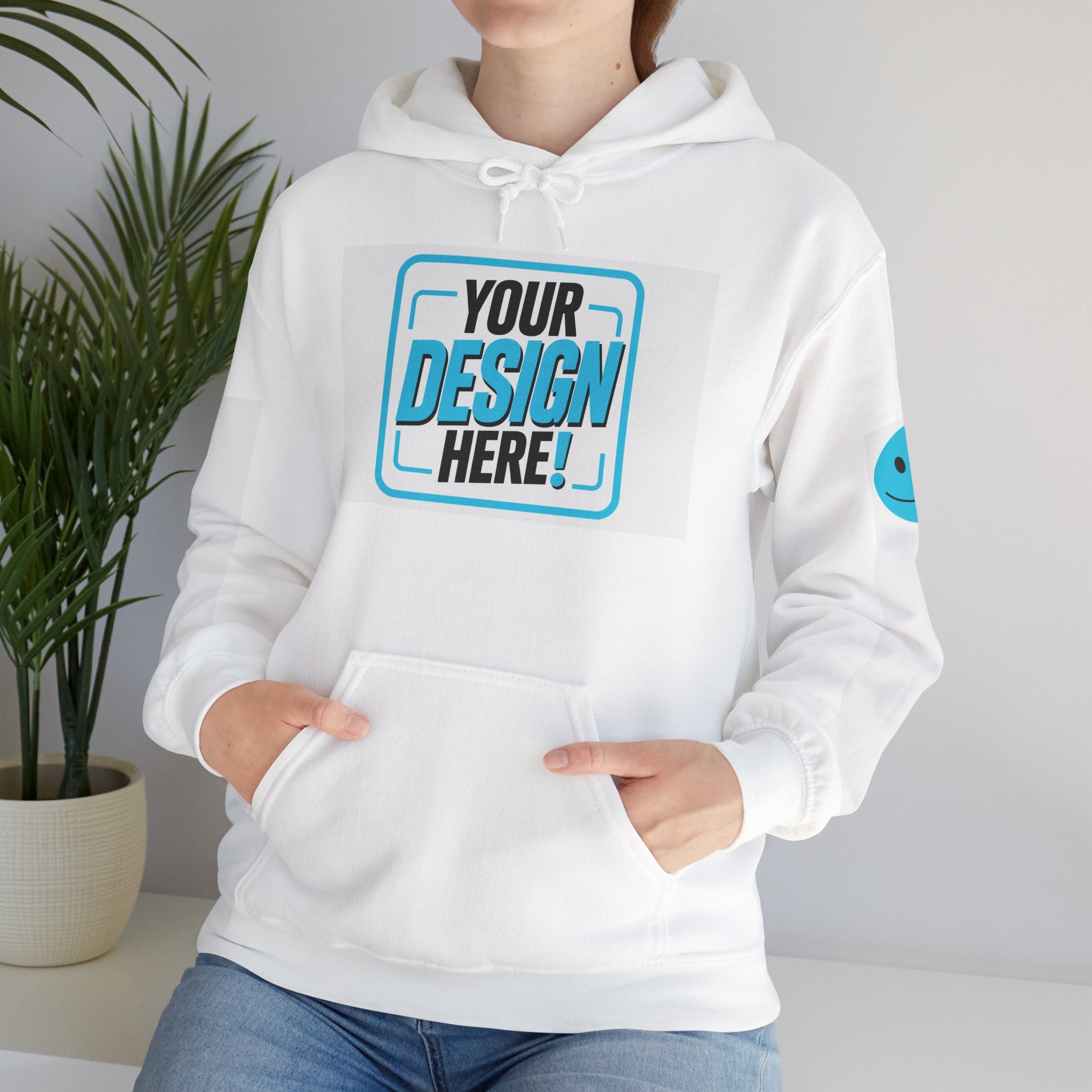 Classic Custom Hoodie – Personalized Front & Sleeve Print