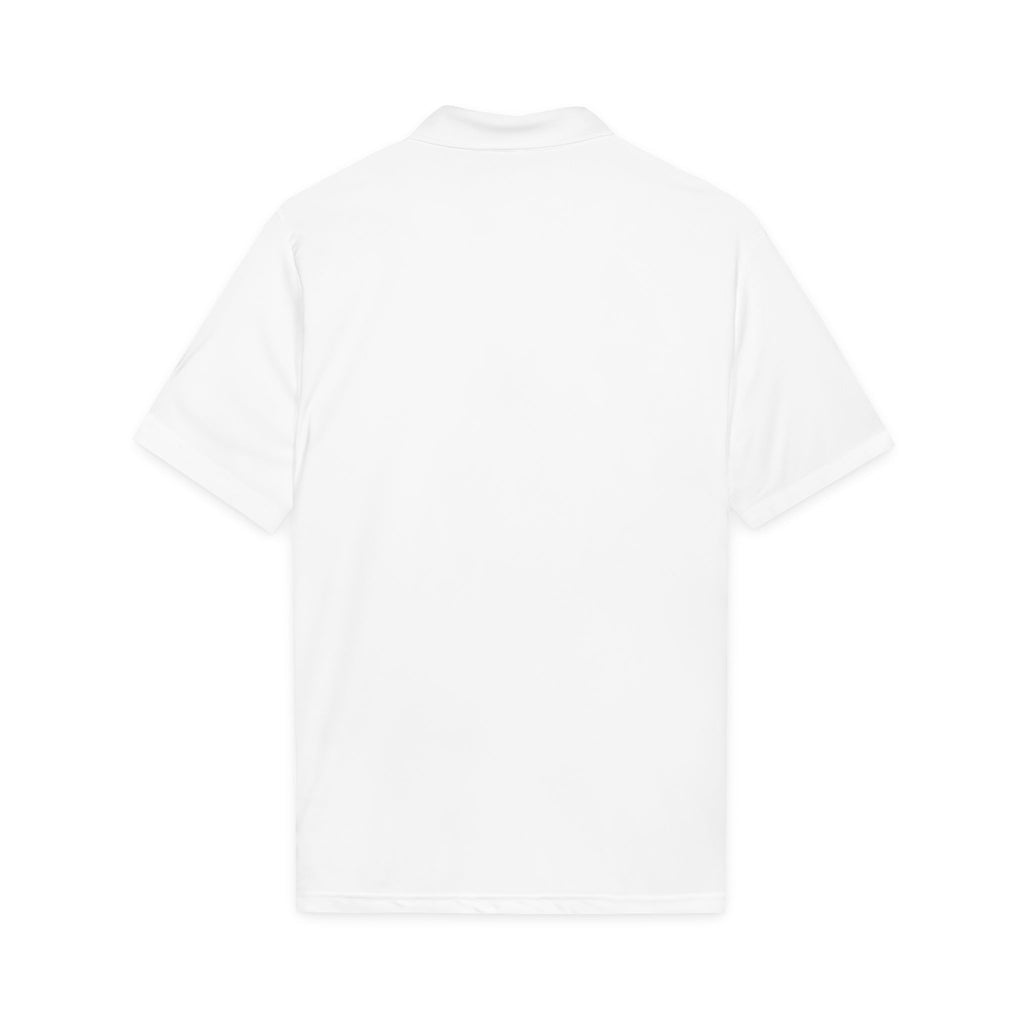 Polo Shirt - White Performance Sport Polo with 'Your Design Here' Patch