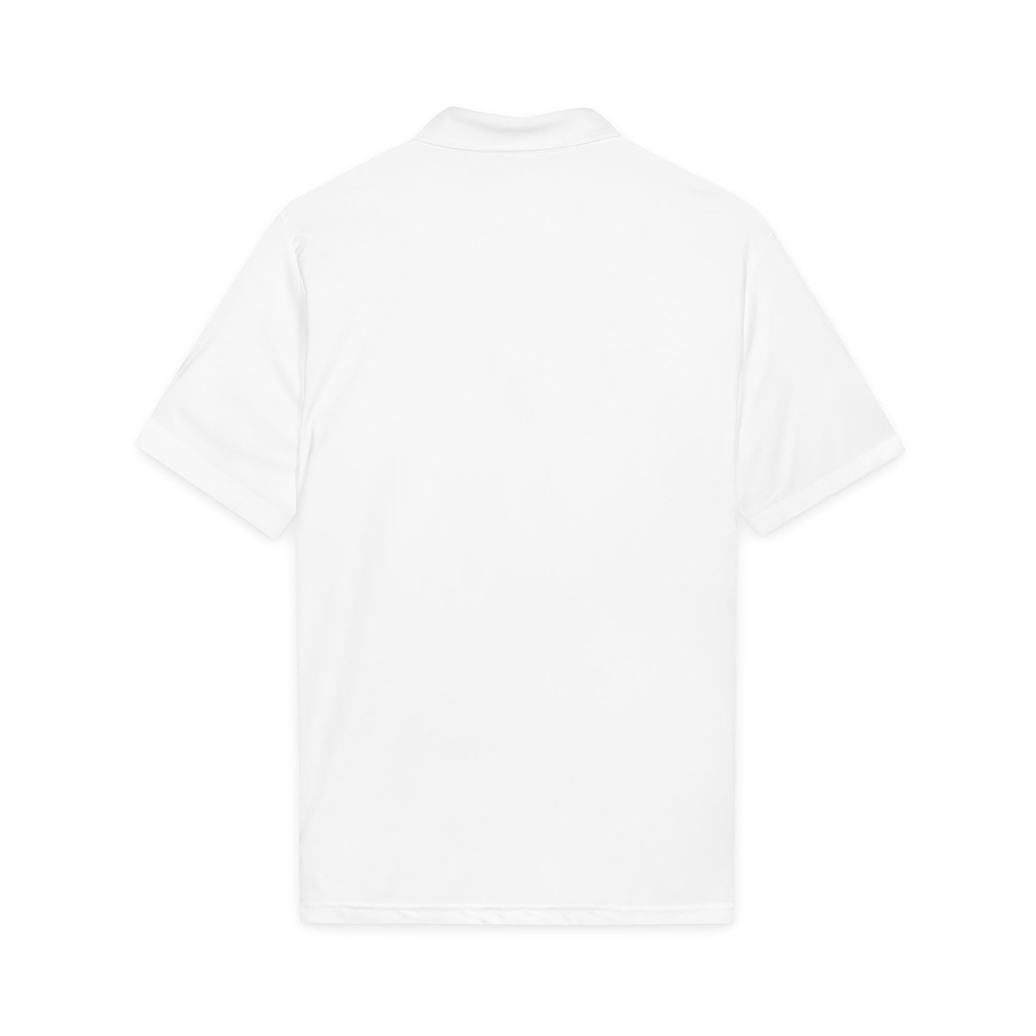 Polo Shirt - White Performance Sport Polo with 'Your Design Here' Patch