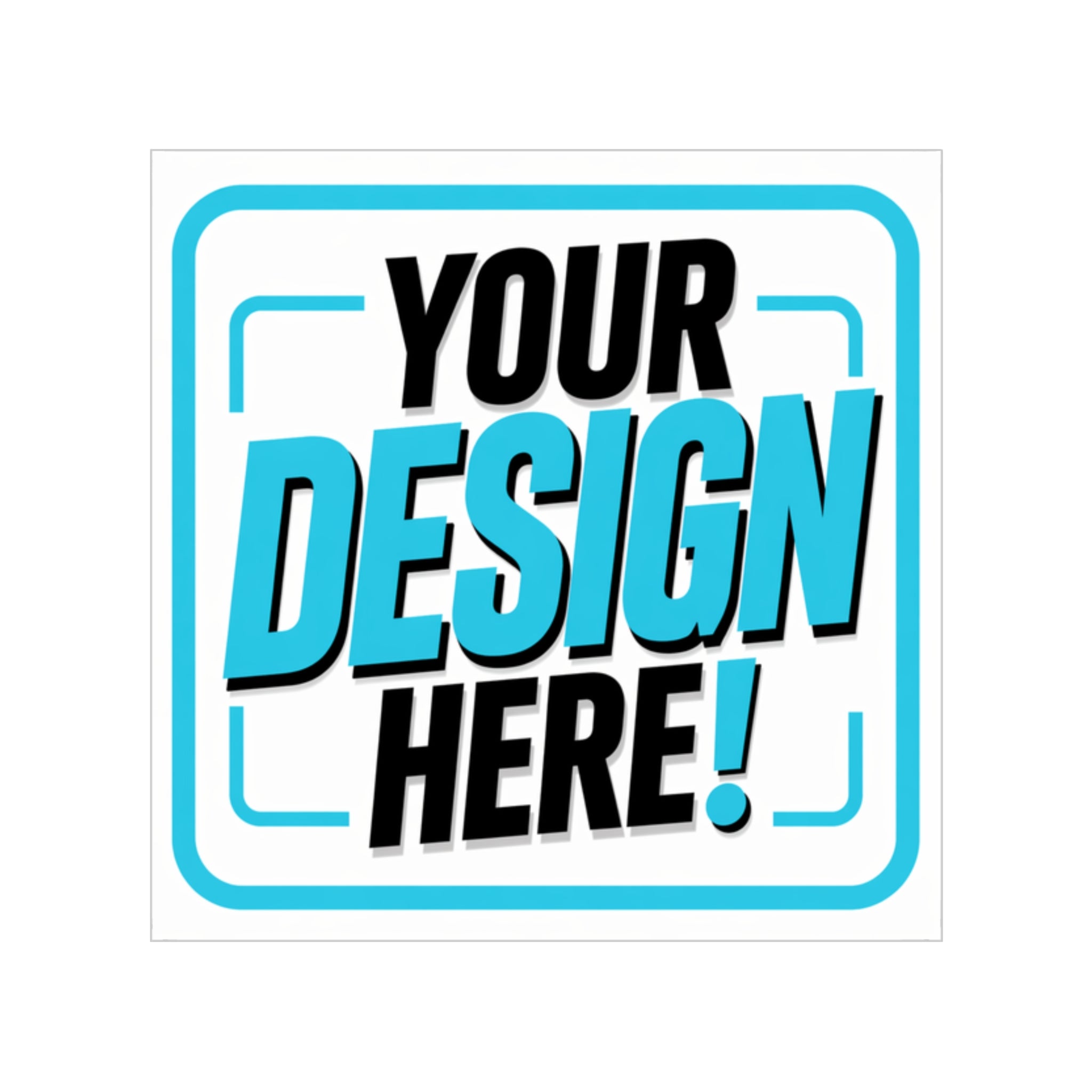 Transparent Outdoor Stickers, Square, 1pc