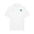 Polo Shirt - White Performance Sport Polo with 'Your Design Here' Patch