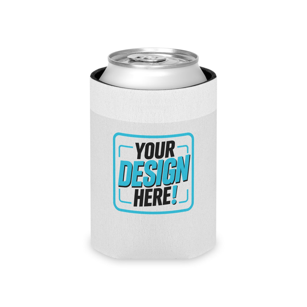 Blank White Can Cooler - Slim Foam Koozie for Cans