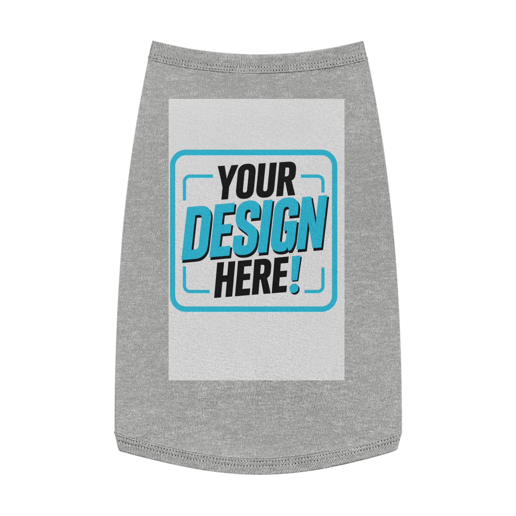 Pet Tank Top — Dog & Cat Shirt for Summer, 'Your Design Here' Print