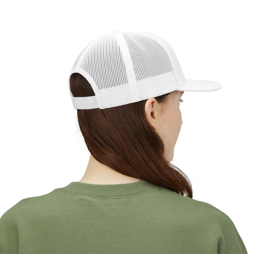 White Trucker Snapback Cap