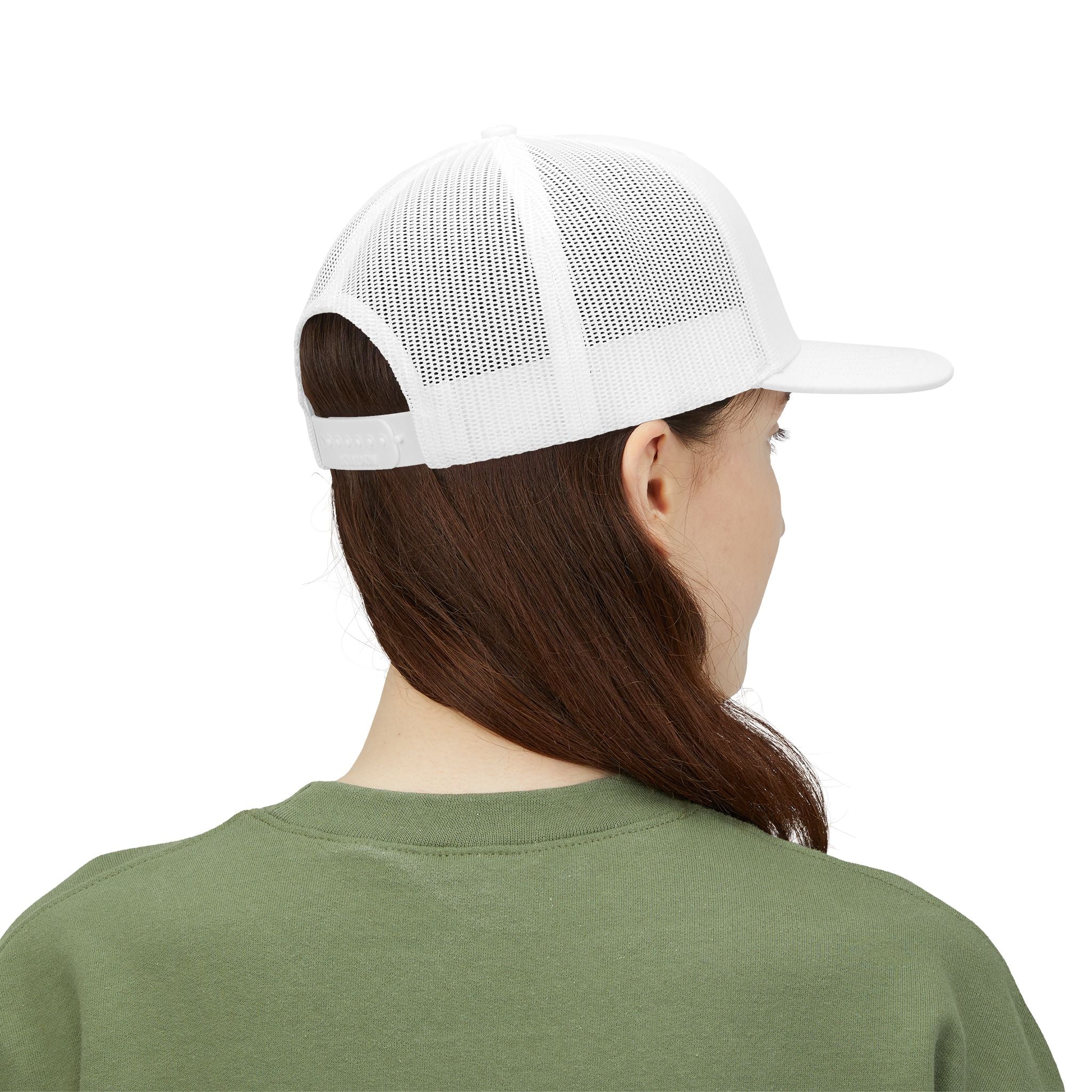 White Trucker Snapback Cap