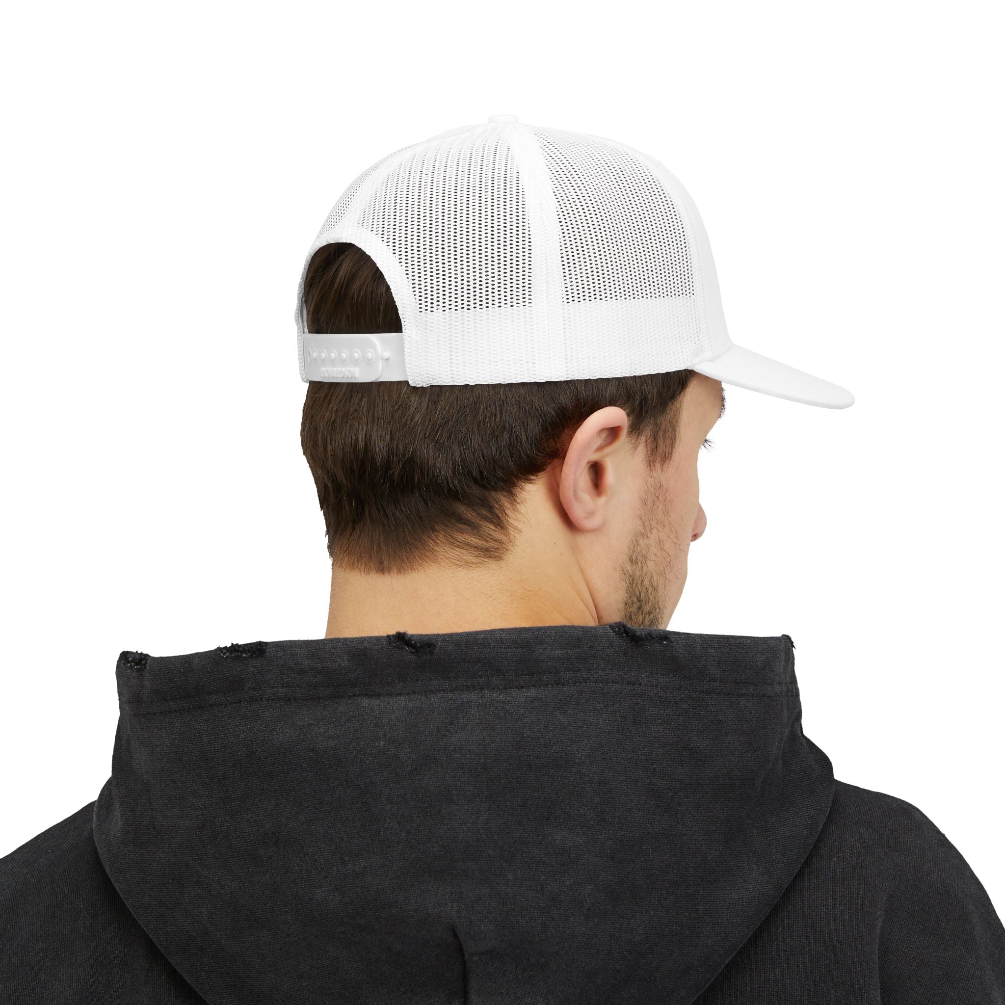 White Trucker Snapback Cap