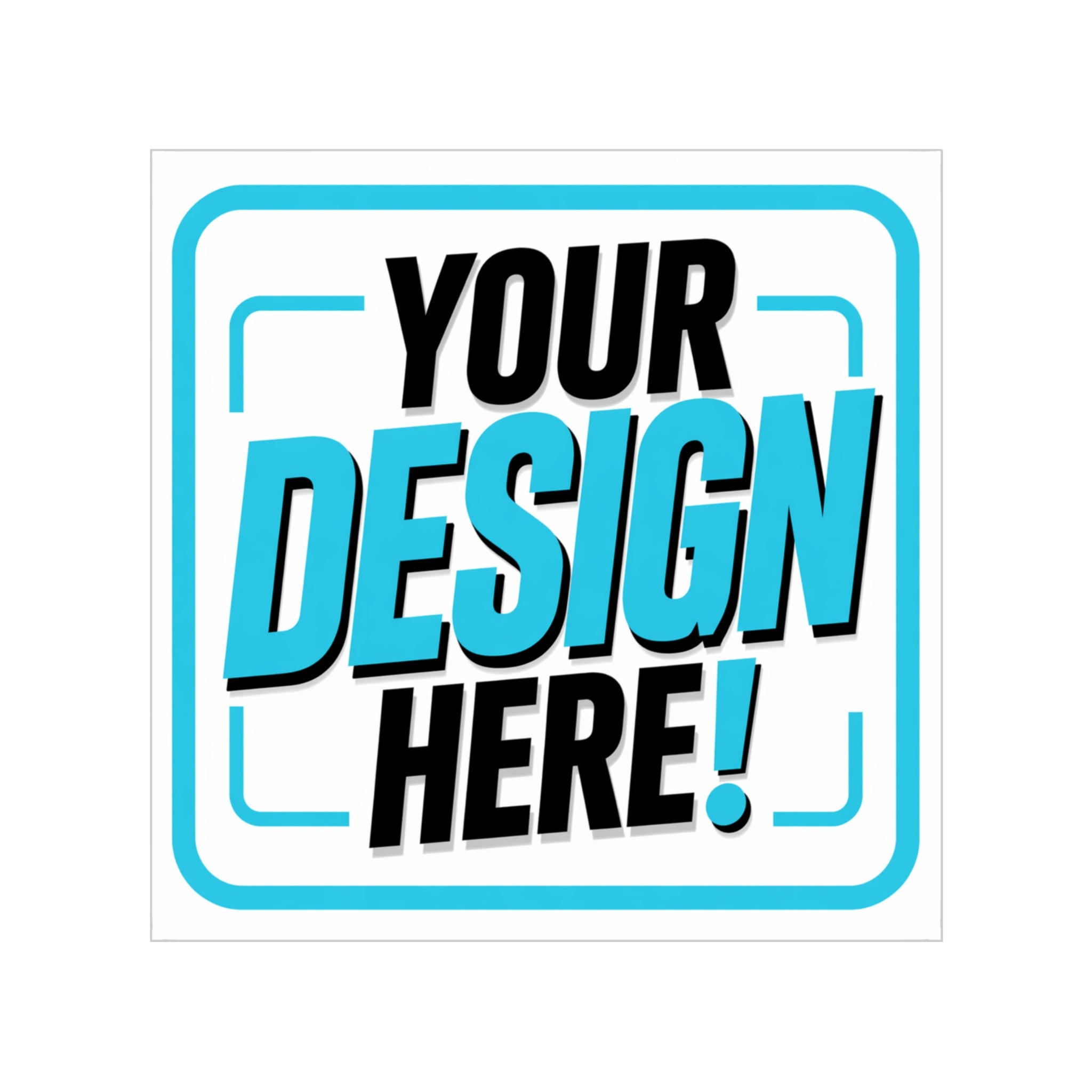 Transparent Outdoor Stickers, Square, 1pc