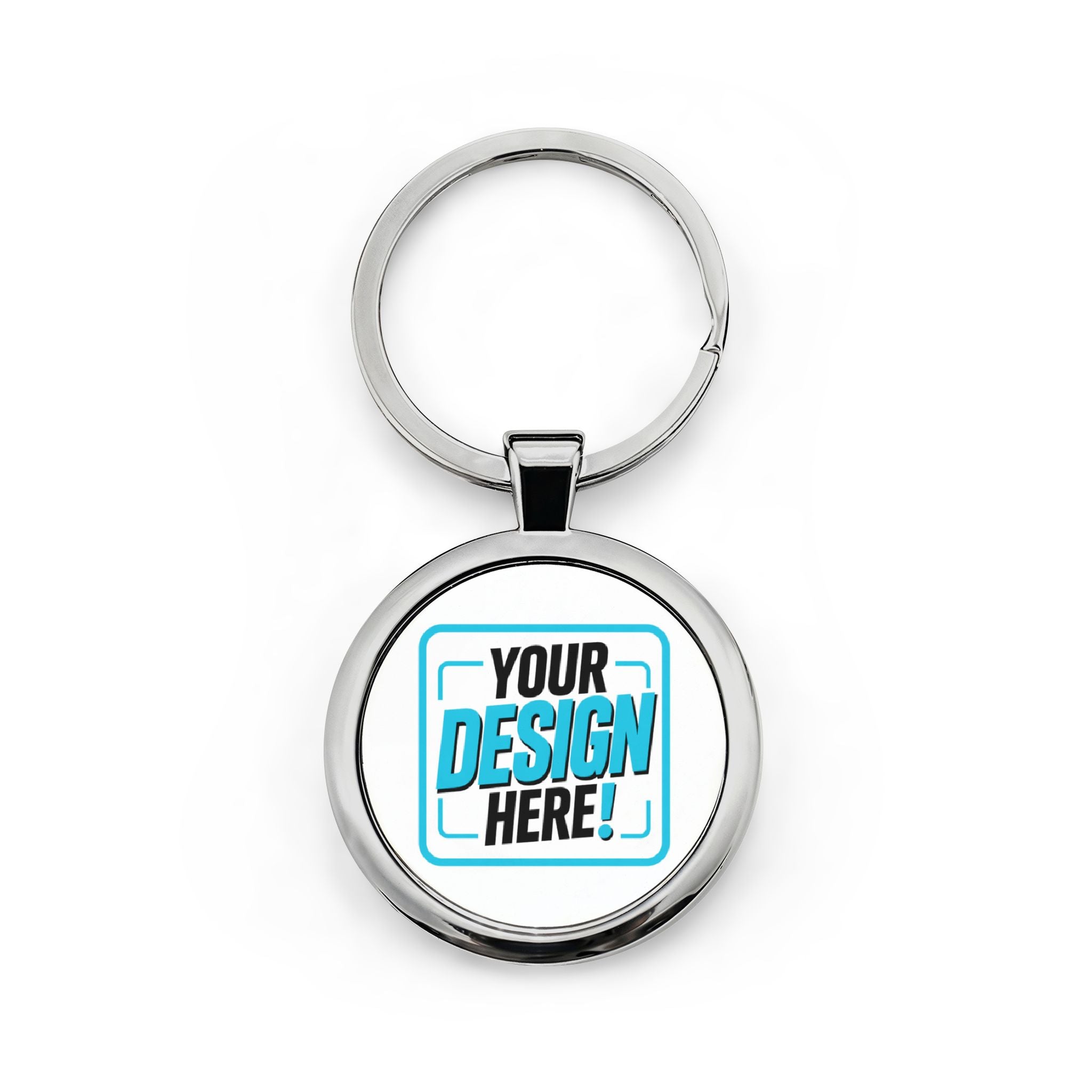 Round Stainless Steel Keychain