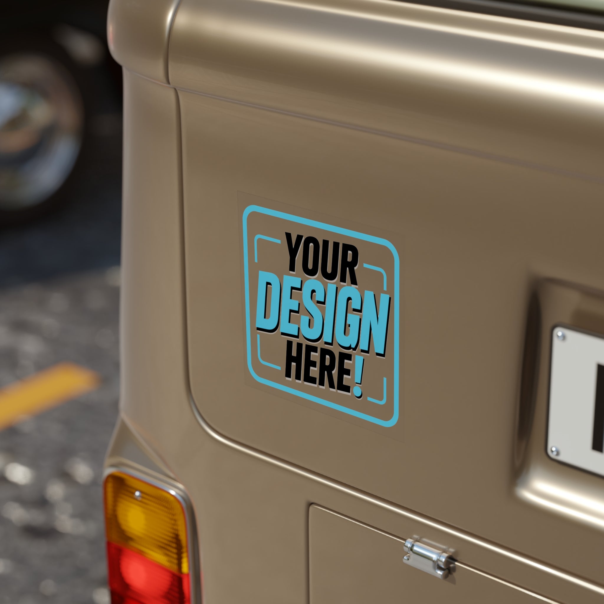 Transparent Outdoor Stickers, Square, 1pc