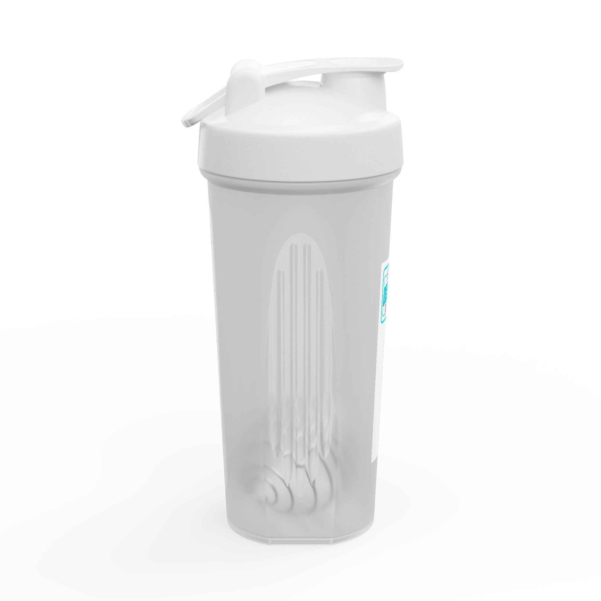 Protein Shaker Bottle with Minimal K Logo & Smiley — Gym Water Bottle
