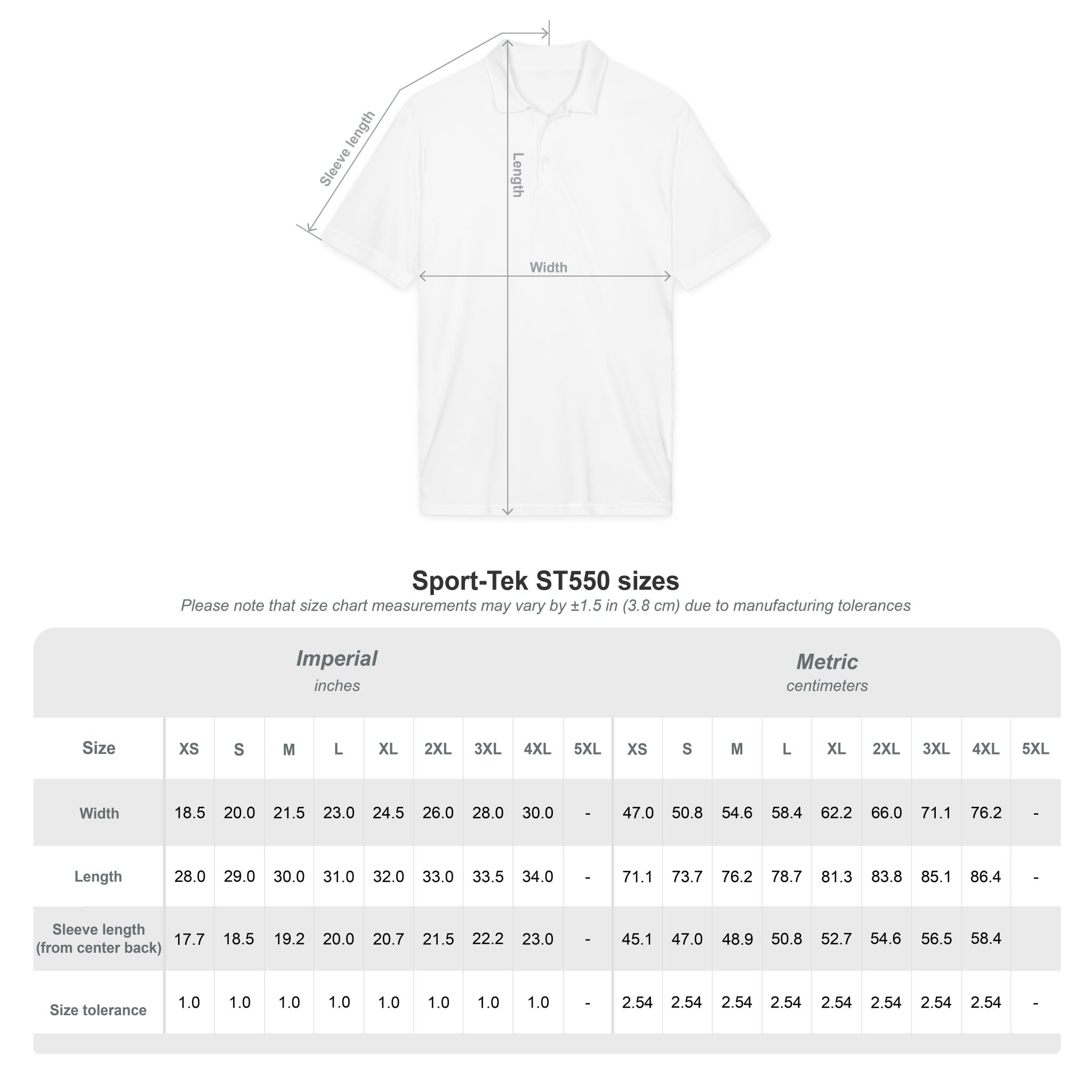 Polo Shirt - White Performance Sport Polo with 'Your Design Here' Patch