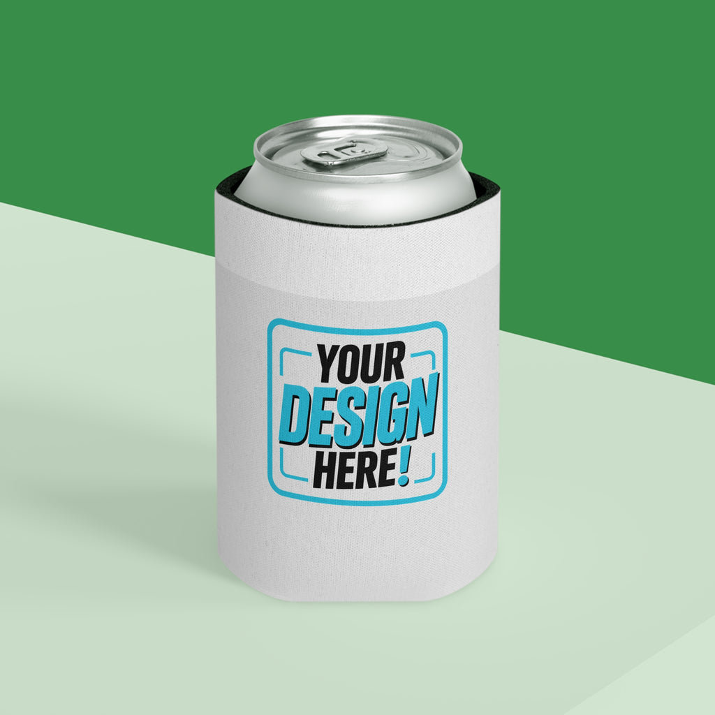 Blank White Can Cooler - Slim Foam Koozie for Cans